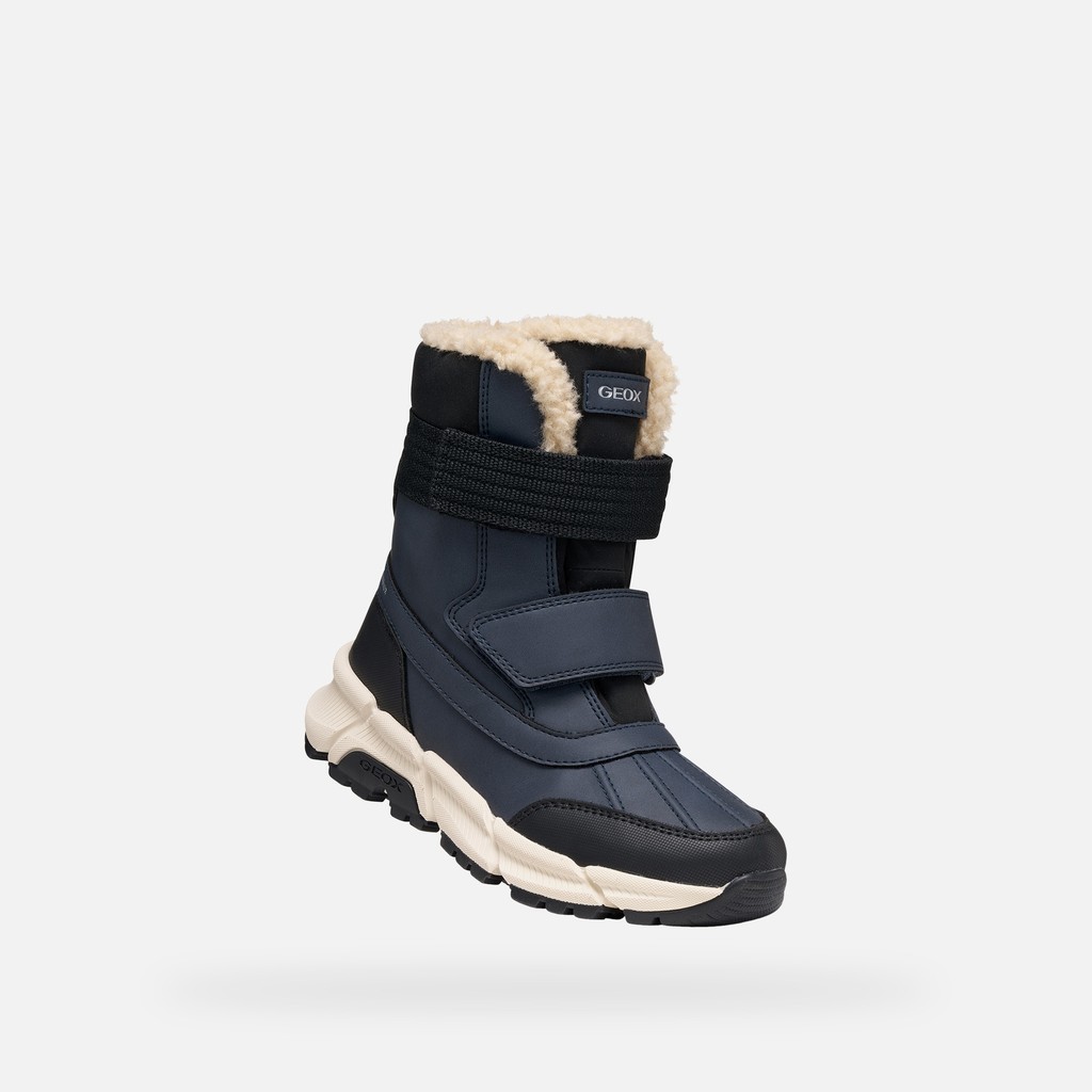 Waterproof ankle boots FLEXYPER PLUS ABX JUNIOR Navy - image number 4 | GEOX
