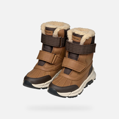 Mid calf boots FLEXYPER PLUS ABX BOY Tobacco/Coffee - image number 7 | GEOX