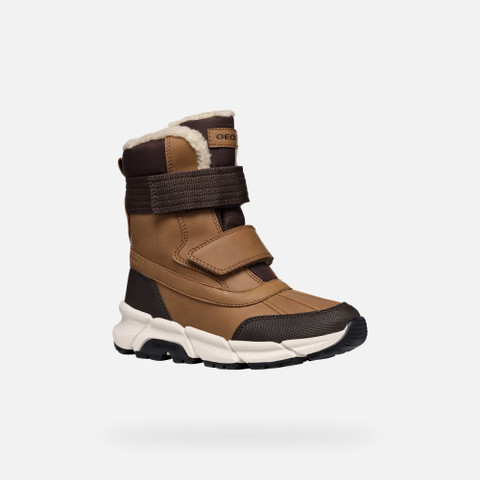 Mid calf boots FLEXYPER PLUS ABX BOY Tobacco/Coffee - image number 2 | GEOX