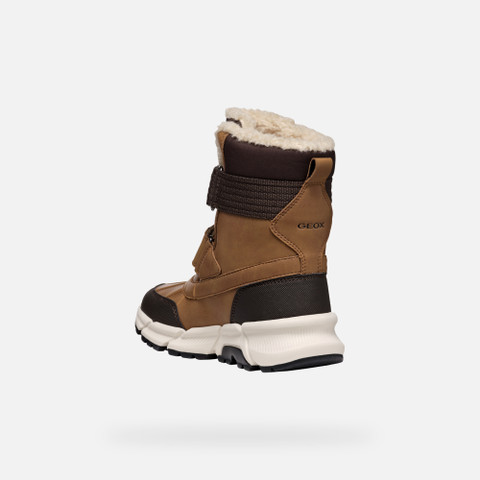 Mid calf boots FLEXYPER PLUS ABX BOY Tobacco/Coffee - image number 3 | GEOX