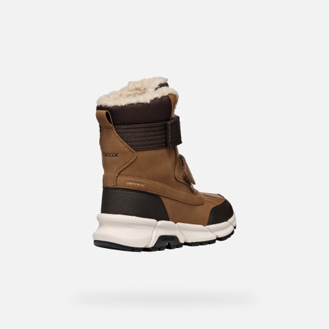 Mid calf boots FLEXYPER PLUS ABX BOY Tobacco/Coffee - image number 4 | GEOX