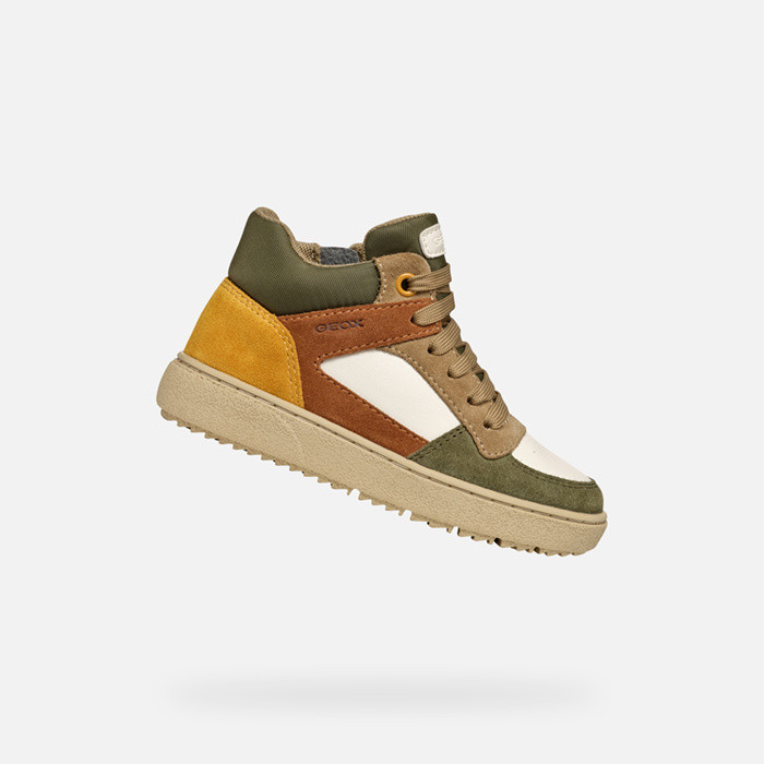 High top sneakers THELEVEN BOY Off white/Dark green | GEOX