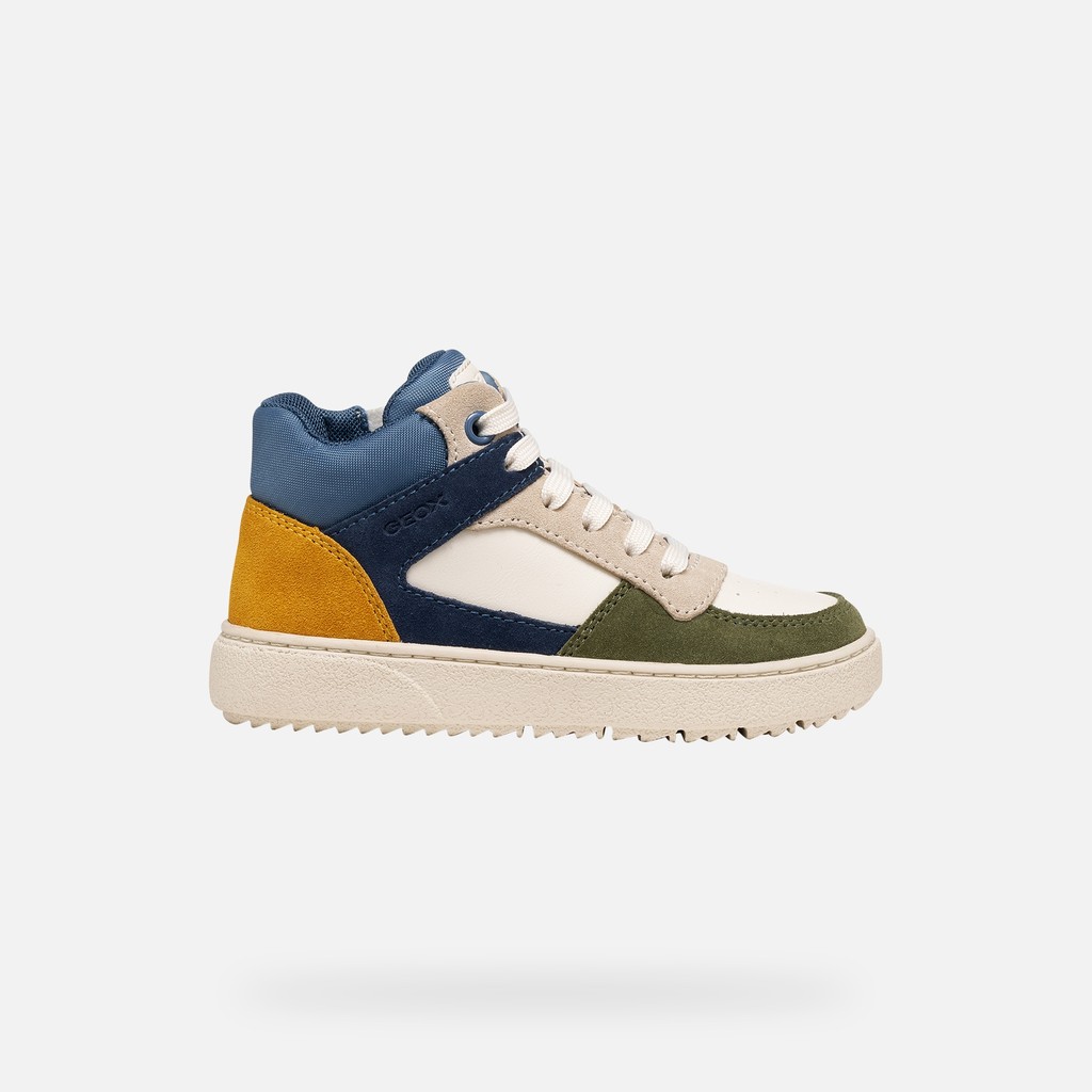 Hohe Sneakers THELEVEN JUNGE Hellelfenbein/Avioblau - image number 1 | GEOX