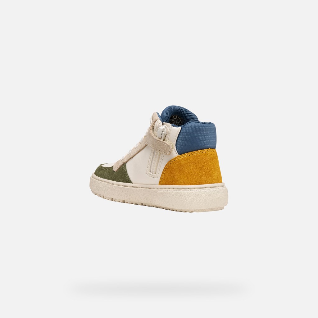 Hohe Sneakers THELEVEN JUNGE Hellelfenbein/Avioblau - image number 3 | GEOX