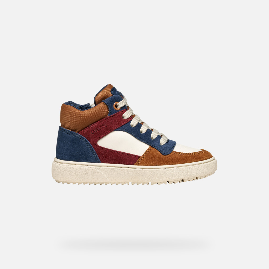 High top sneakers THELEVEN BOY Light ivory/Light brown - image number 1 | GEOX