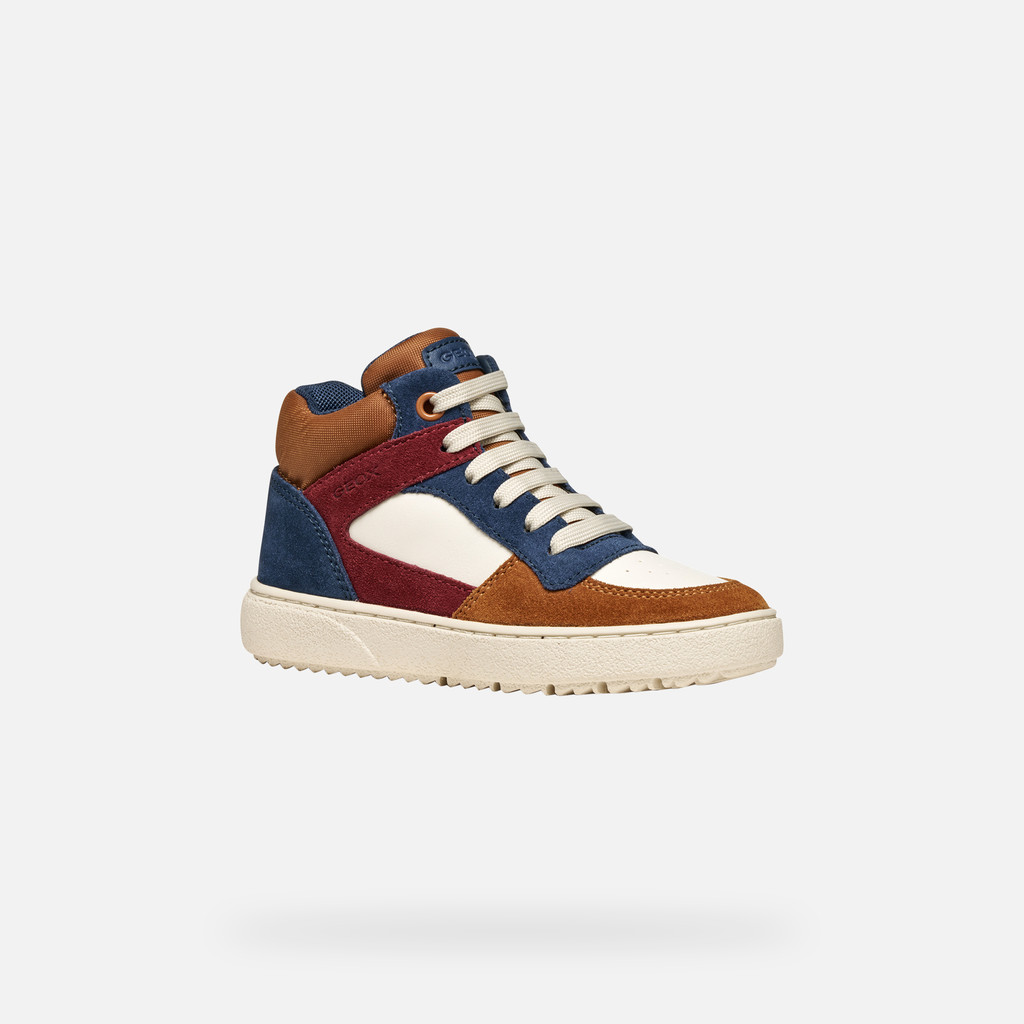High top sneakers THELEVEN BOY Light ivory/Light brown - image number 2 | GEOX