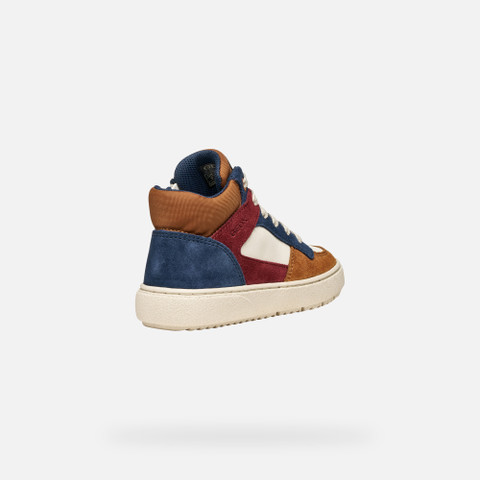 High top sneakers THELEVEN BOY Light ivory/Light brown - image number 4 | GEOX