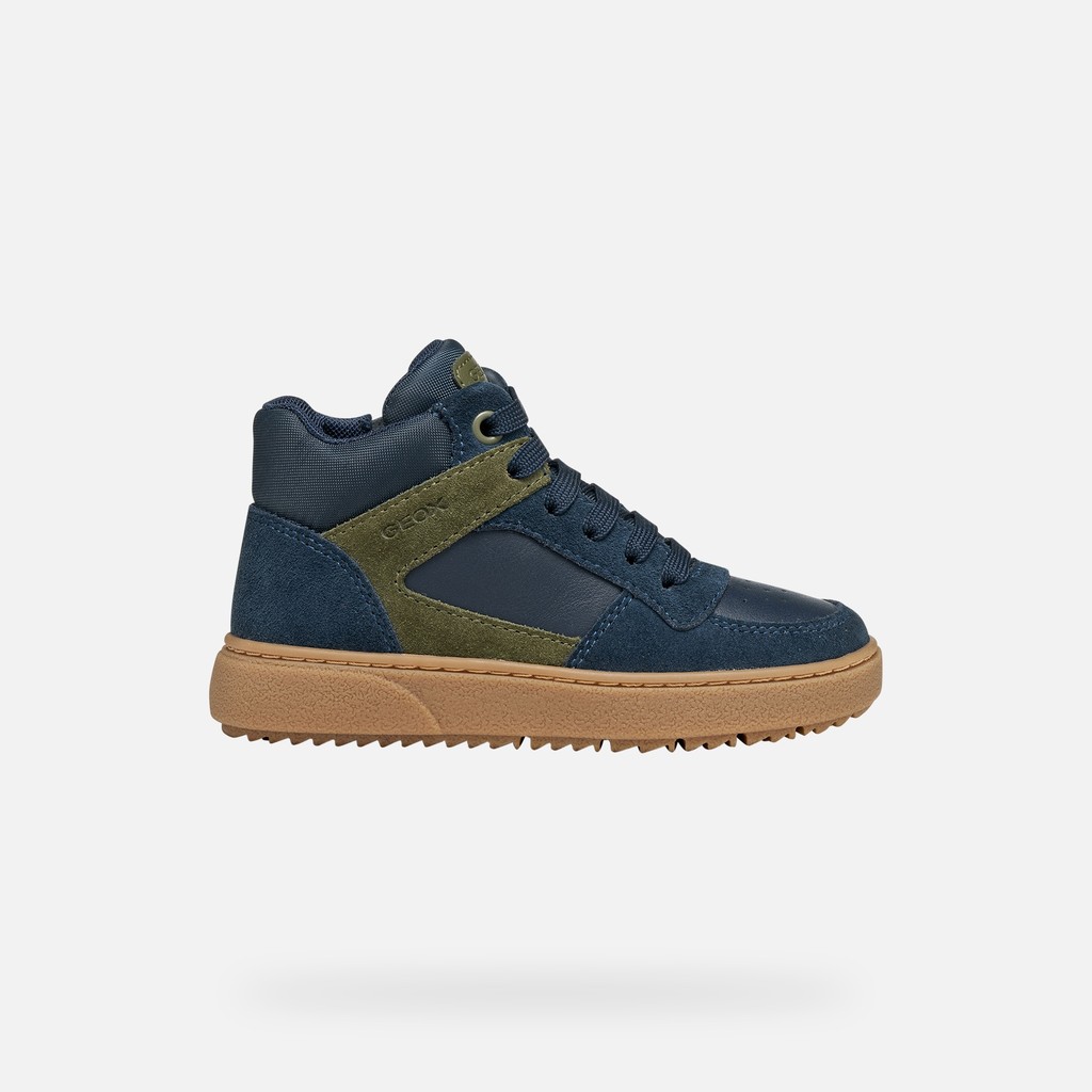 Sneakers alte THELEVEN BAMBINO Blu navy/Verde militare - image number 1 | GEOX