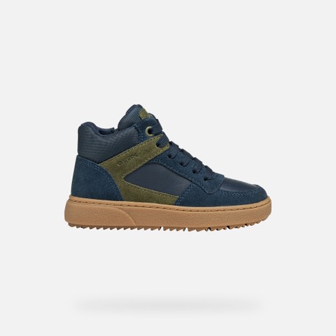 Sneakers alte THELEVEN BAMBINO Blu navy/Verde militare - image number 1 | GEOX