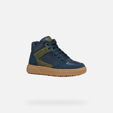Sneakers alte THELEVEN BAMBINO Blu navy/Verde militare - image number 2 | GEOX