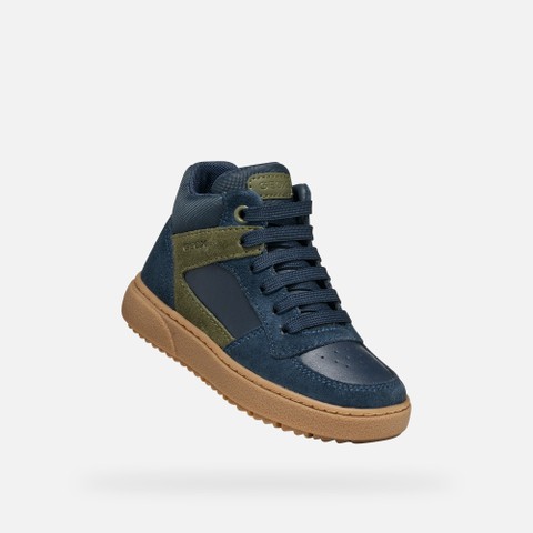 Sneakers alte THELEVEN BAMBINO Blu navy/Verde militare - image number 4 | GEOX