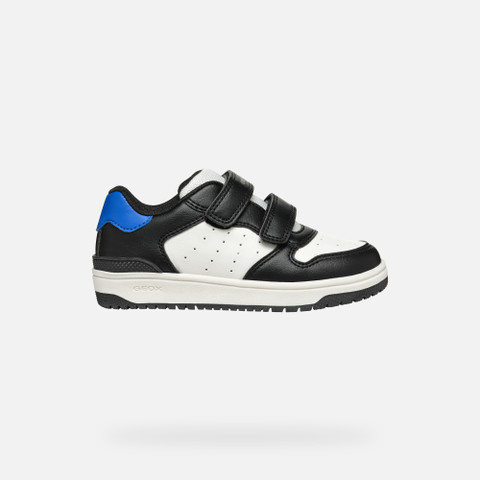 Sneakers with straps WASHIBA JUNIOR Black/Royal - image number 1 | GEOX