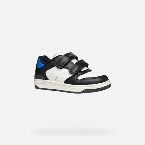 Sneakers with straps WASHIBA JUNIOR Black/Royal - image number 2 | GEOX