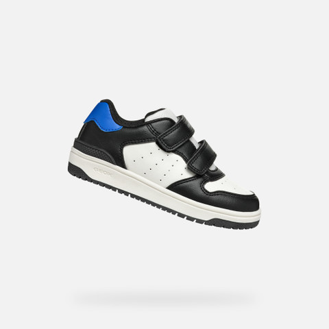 Sneakers with straps WASHIBA JUNIOR Black/Royal - image number 0 | GEOX