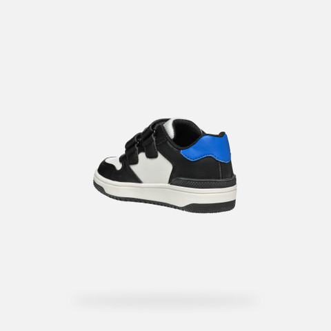 Sneakers with straps WASHIBA JUNIOR Black/Royal - image number 3 | GEOX