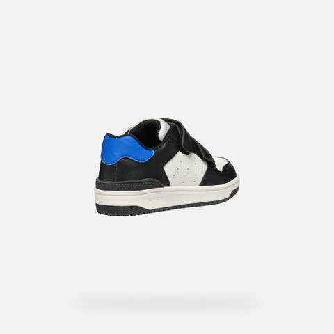 Sneakers with straps WASHIBA JUNIOR Black/Royal - image number 4 | GEOX