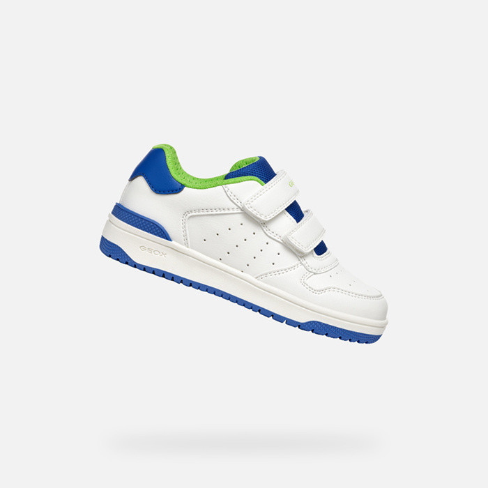 Sneakers with straps WASHIBA JUNIOR White/Royal | GEOX