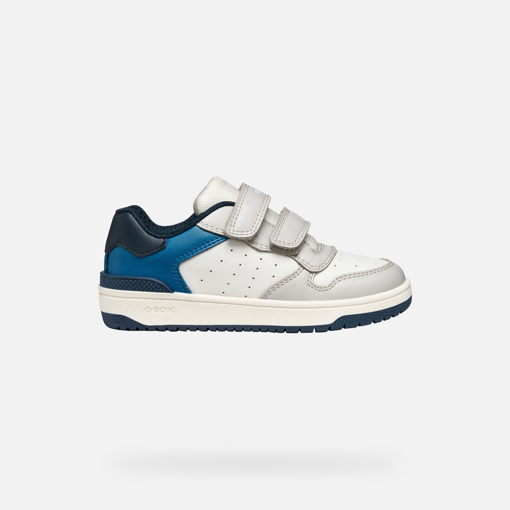 Sneakers with straps WASHIBA JUNIOR White/Light Grey - image number 1 | GEOX