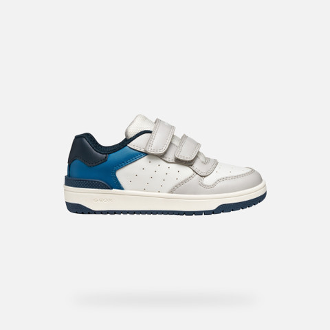 Sneakers with straps WASHIBA JUNIOR White/Light Grey - image number 1 | GEOX