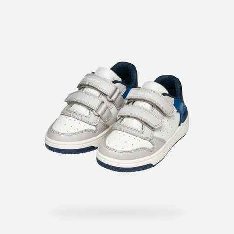 Sneakers with straps WASHIBA JUNIOR White/Light Grey - image number 7 | GEOX