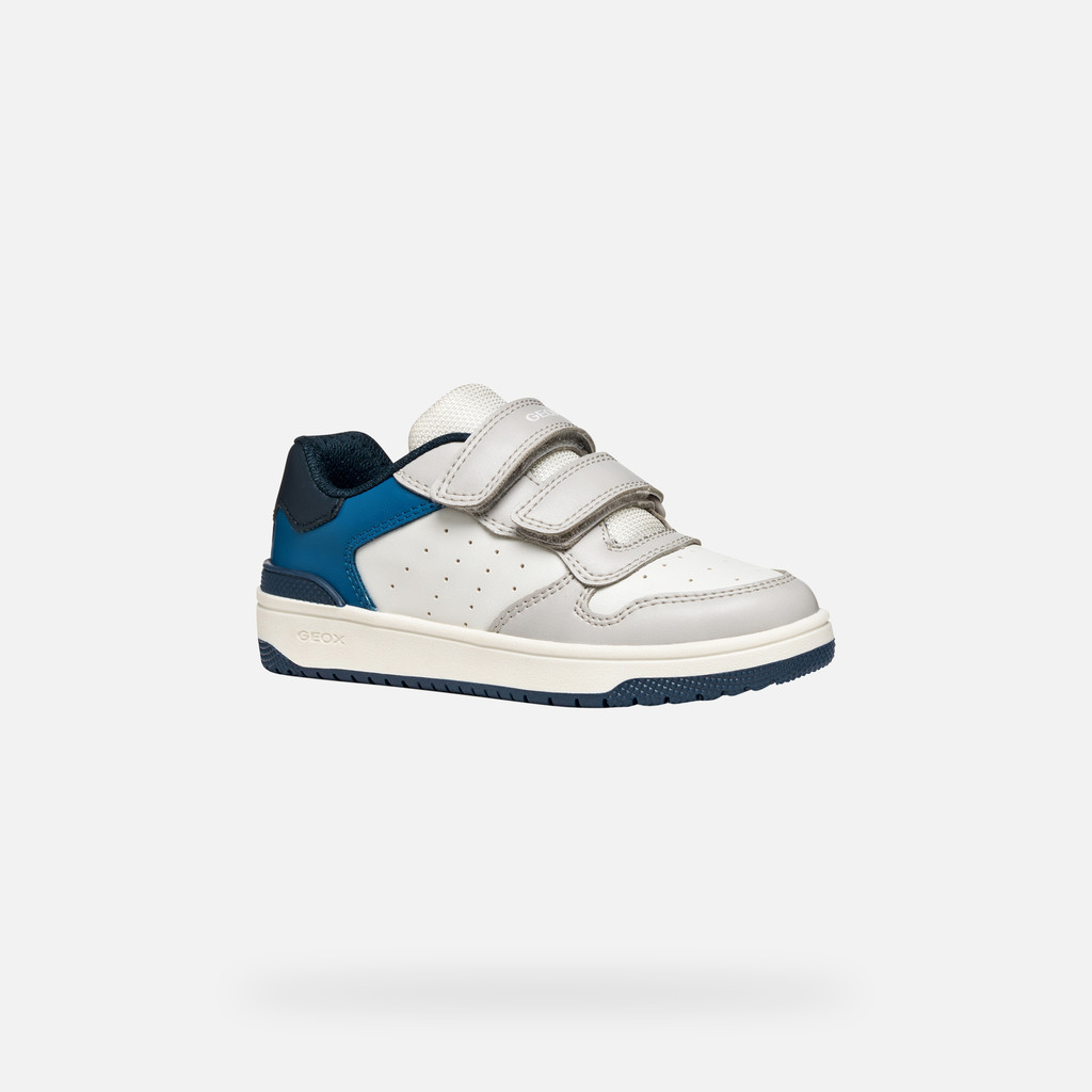 Sneakers with straps WASHIBA JUNIOR White/Light Grey - image number 2 | GEOX