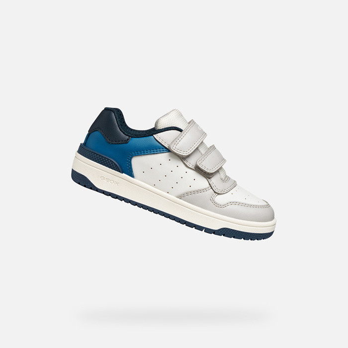 Sneakers with straps WASHIBA JUNIOR White/Light Grey | GEOX