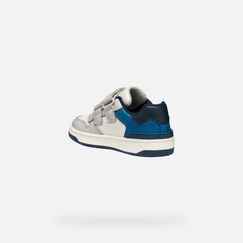 Sneakers with straps WASHIBA JUNIOR White/Light Grey - image number 3 | GEOX