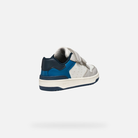 Sneakers with straps WASHIBA JUNIOR White/Light Grey - image number 4 | GEOX