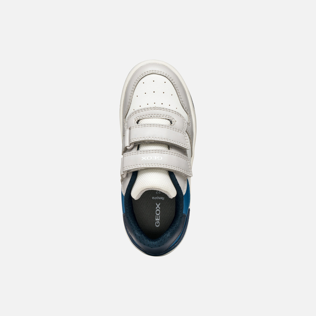 Sneakers with straps WASHIBA JUNIOR White/Light Grey - image number 5 | GEOX