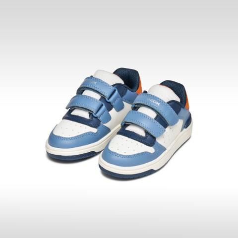 Sneakers with straps WASHIBA JUNIOR White/Light Avio - image number 1 | GEOX