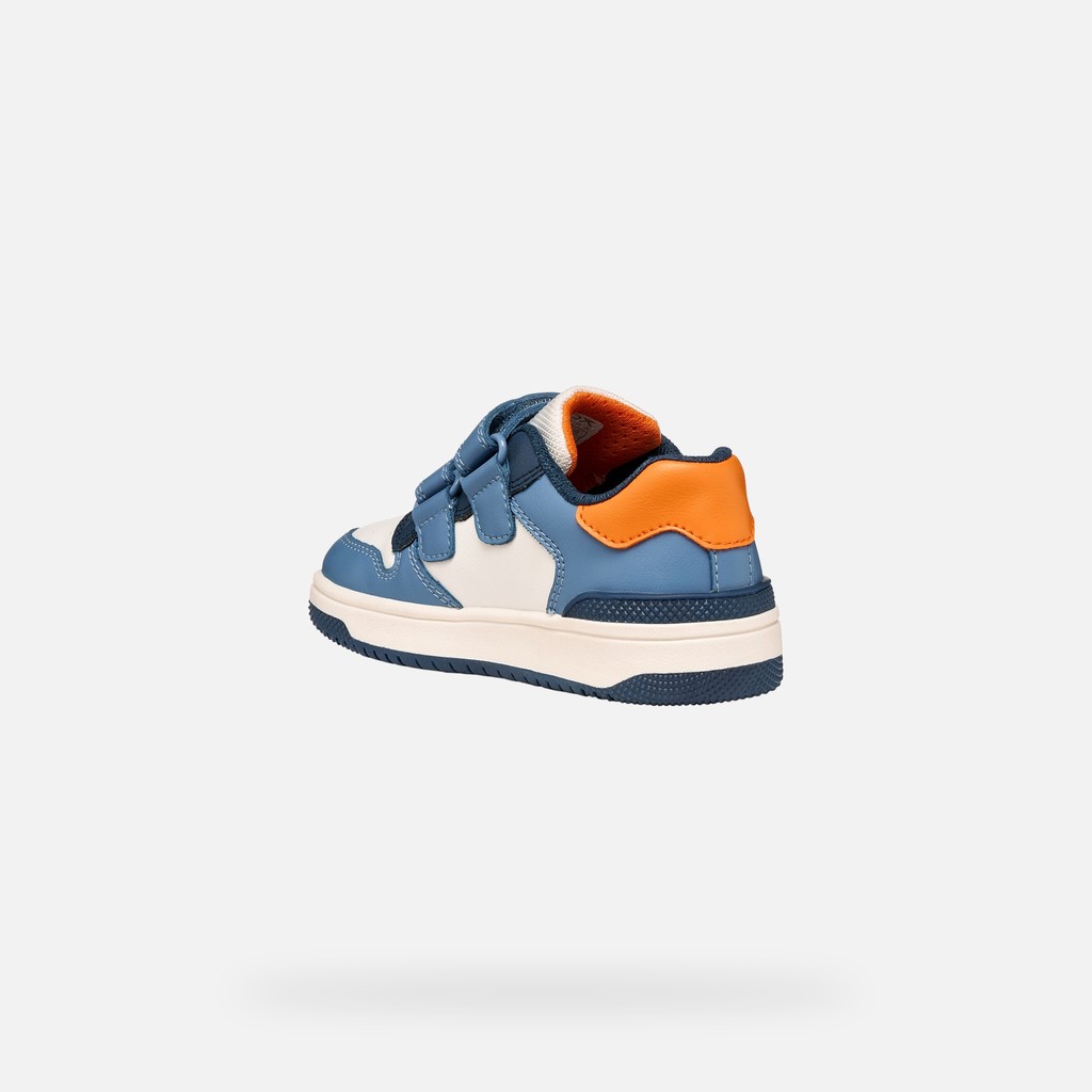 Sneakers with straps WASHIBA JUNIOR White/Light Avio - image number 3 | GEOX