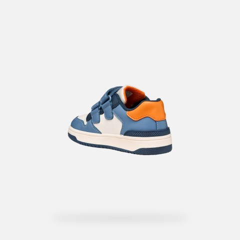 Sneakers with straps WASHIBA JUNIOR White/Light Avio - image number 3 | GEOX