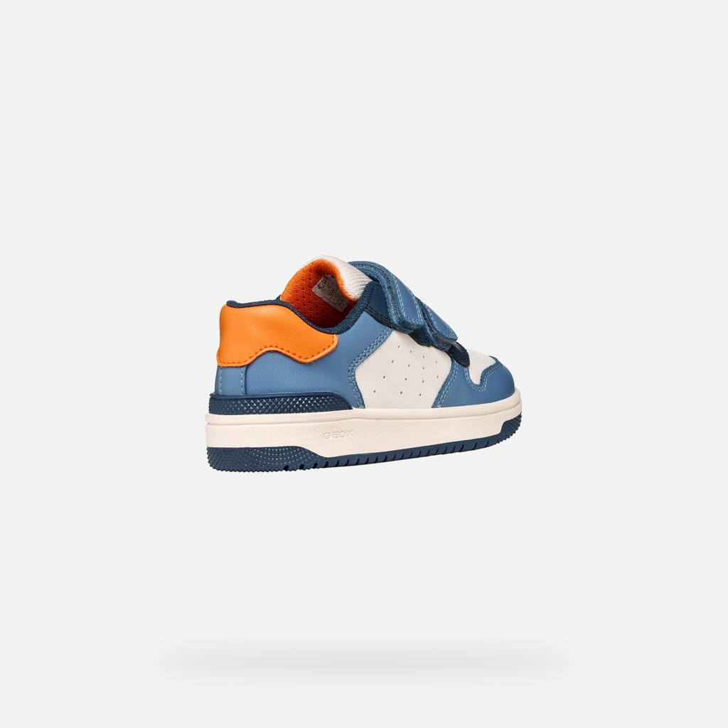 Sneakers with straps WASHIBA JUNIOR White/Light Avio - image number 4 | GEOX