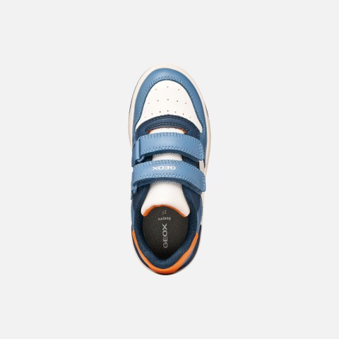 Sneakers with straps WASHIBA JUNIOR White/Light Avio - image number 5 | GEOX