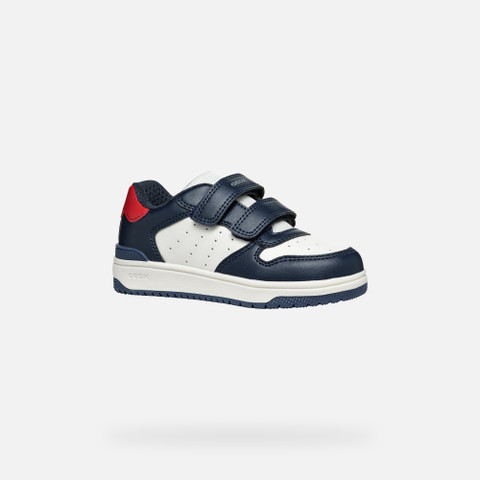 Sneakers with straps WASHIBA JUNIOR Navy/White - image number 2 | GEOX