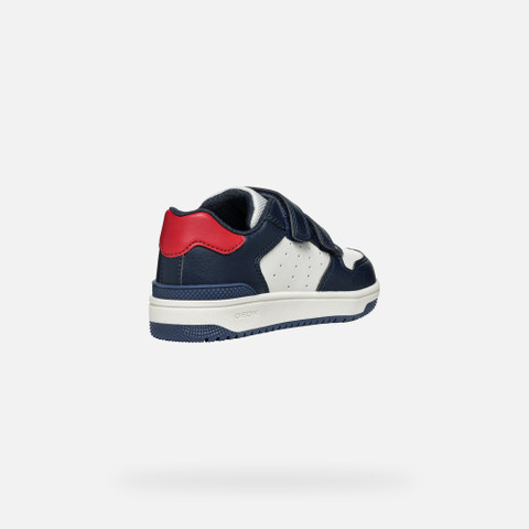 Sneakers with straps WASHIBA JUNIOR Navy/White - image number 4 | GEOX