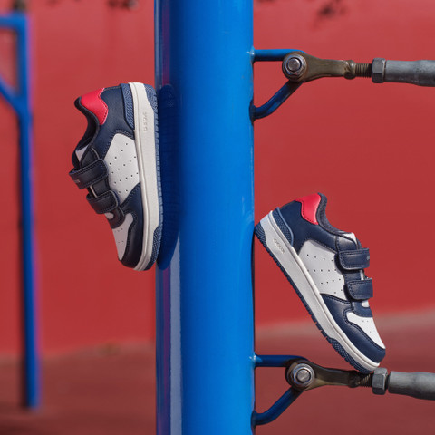 Sneakers with straps WASHIBA JUNIOR Navy/White - image number 7 | GEOX