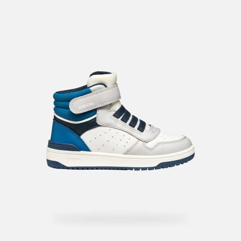 High top sneakers WASHIBA JUNIOR White/Light Grey - image number 1 | GEOX