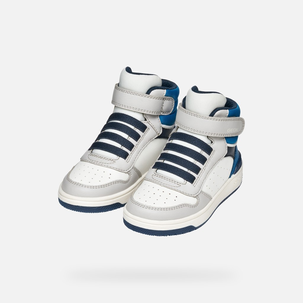 High top sneakers WASHIBA JUNIOR White/Light Grey - image number 7 | GEOX