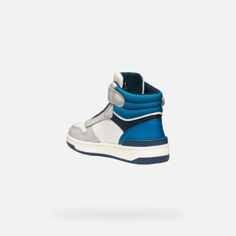 High top sneakers WASHIBA JUNIOR White/Light Grey - image number 3 | GEOX