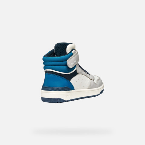 High top sneakers WASHIBA JUNIOR White/Light Grey - image number 4 | GEOX
