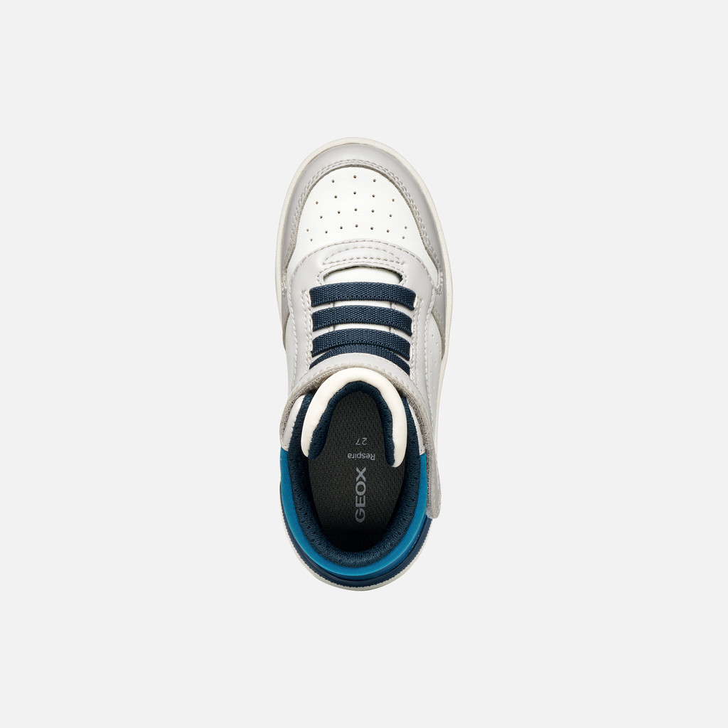 High top sneakers WASHIBA JUNIOR White/Light Grey - image number 5 | GEOX