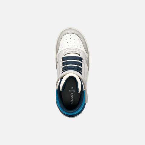 High top sneakers WASHIBA JUNIOR White/Light Grey - image number 5 | GEOX