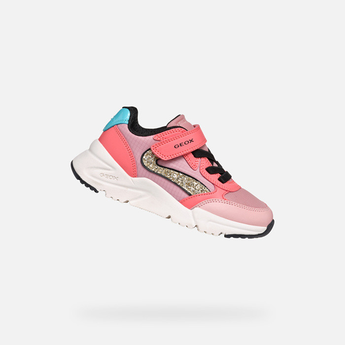 Low top sneakers LOFTUS GIRL Dark coral/Light pink | GEOX