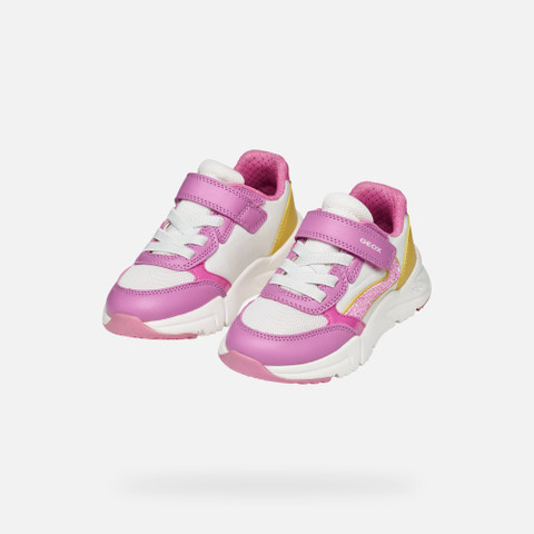 Low top sneakers LOFTUS GIRL Dark Pink/Yellow - image number 7 | GEOX