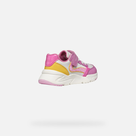 Low top sneakers LOFTUS GIRL Dark Pink/Yellow - image number 4 | GEOX