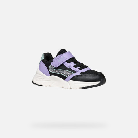 Low top sneakers LOFTUS GIRL Black/Lavender - image number 2 | GEOX
