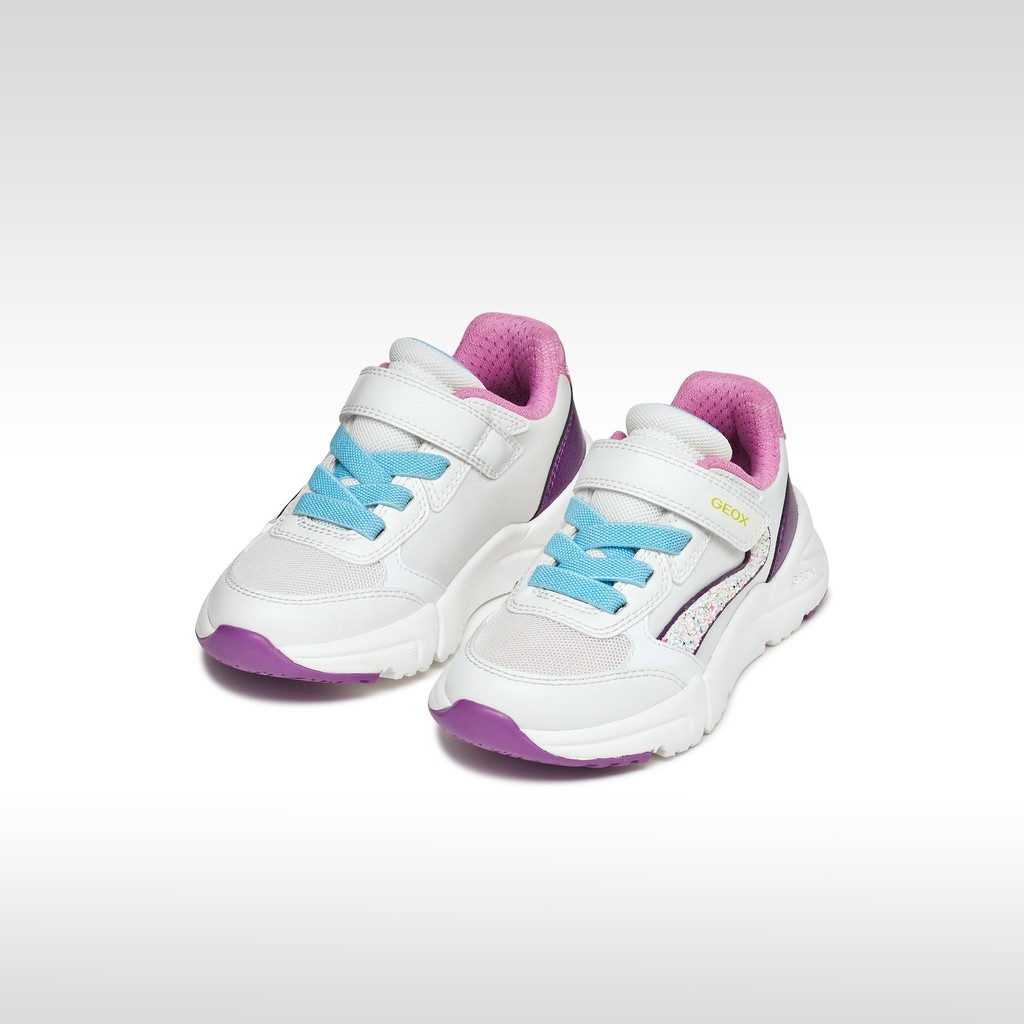 Low top sneakers LOFTUS GIRL Bianco/Dark purple - image number 1 | GEOX