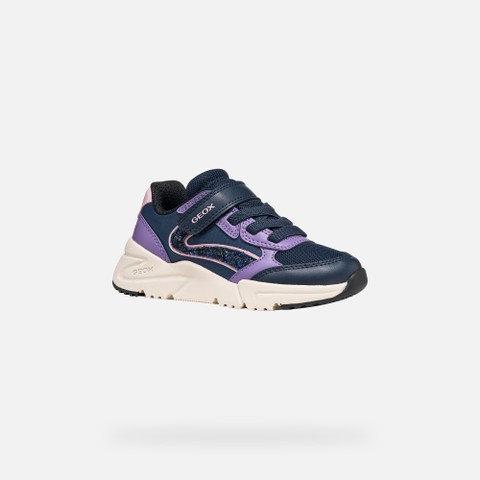 Velcro shoes LOFTUS GIRL Navy/Lilac - image number 2 | GEOX