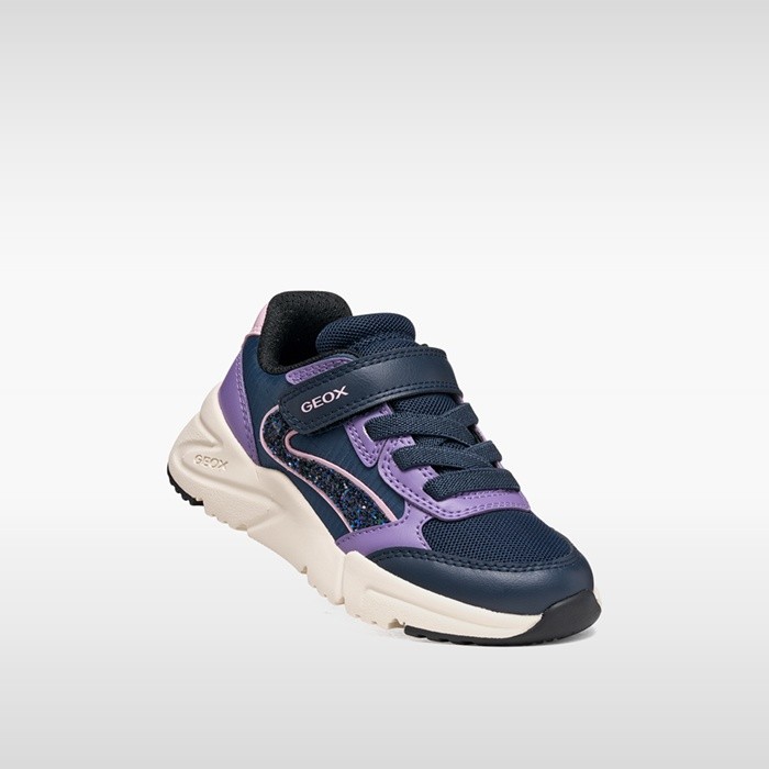 Velcro shoes LOFTUS GIRL Navy/Lilac | GEOX